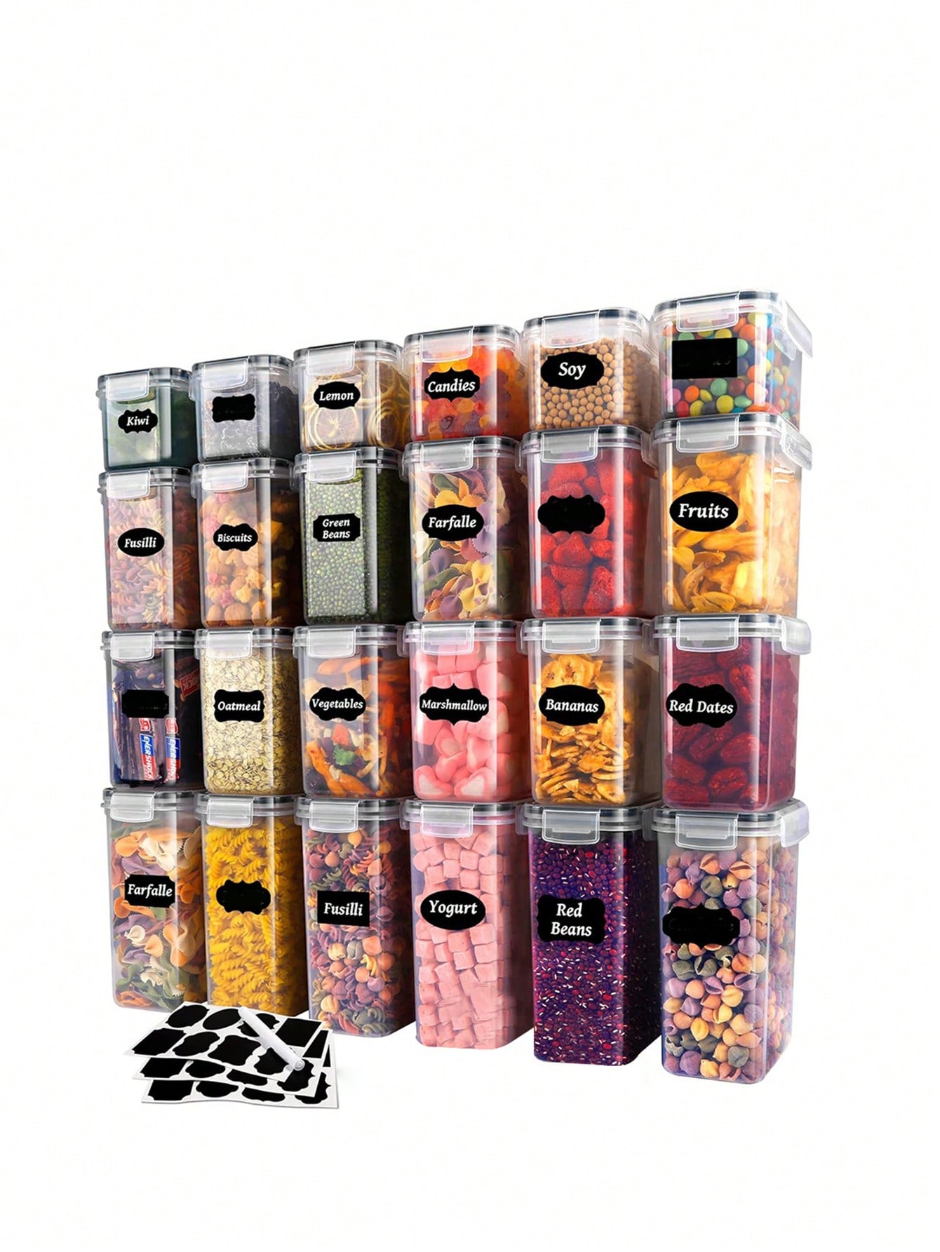 Food Storage Labels - 48 buah wadah penyimpanan makanan kedap
