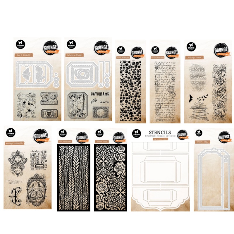 Food Storage Labels - Koleksi Label Grunge Vintage Motif Mawar