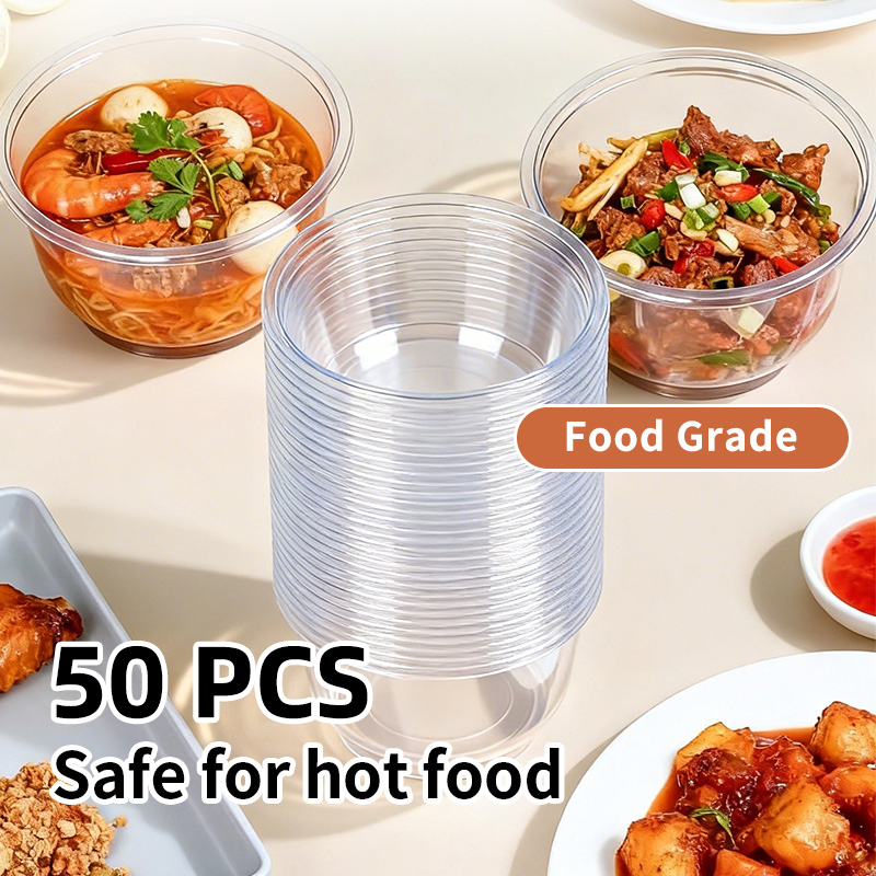 Food Storage Meals - Mangkuk Plastik Sekali Pakai Transparan Tahan