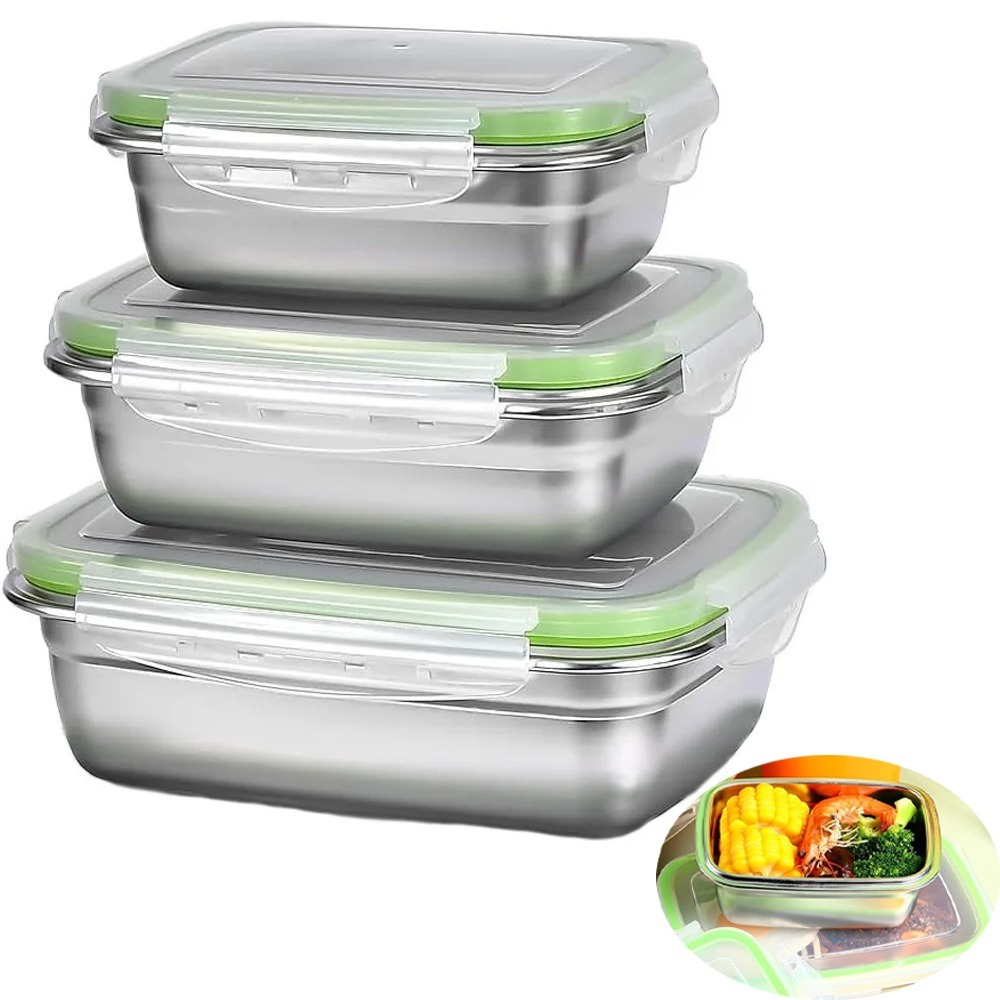 Food Storage Oven Safe - Set Wadah Penyimpanan Makanan 1/3 Buah,