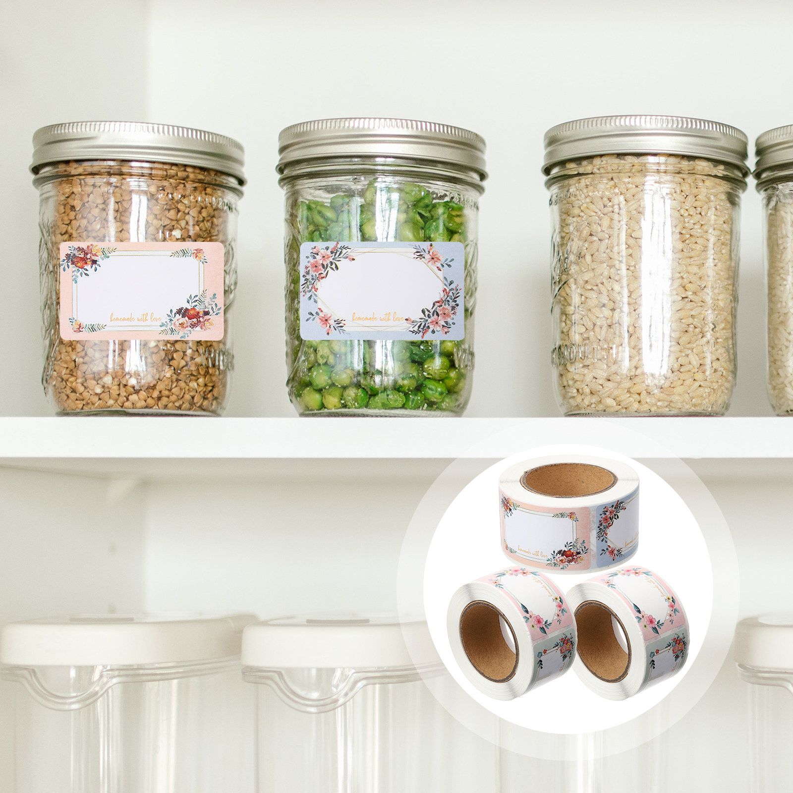 3 Gulung Stiker Label Nama Pol - Food Storage Labels ulasan dan harga