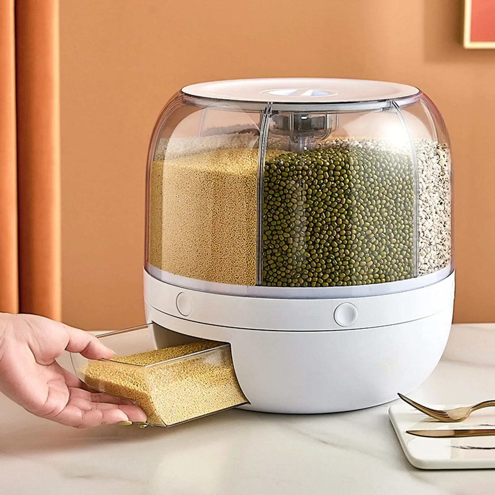 6-Kompartemen 360 °   Wadah Pe - Food Storage Meals ulasan dan harga