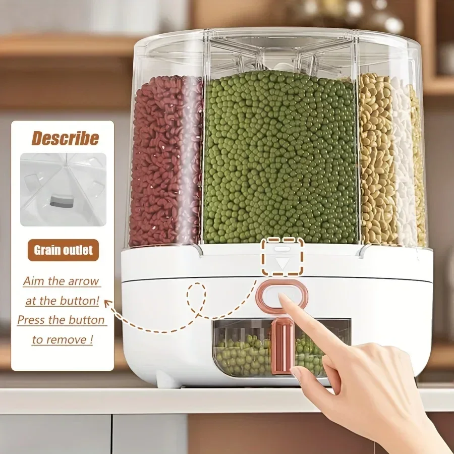 6-Kompartemen 360 °   Wadah Pe - Food Storage Meals ulasan dan harga