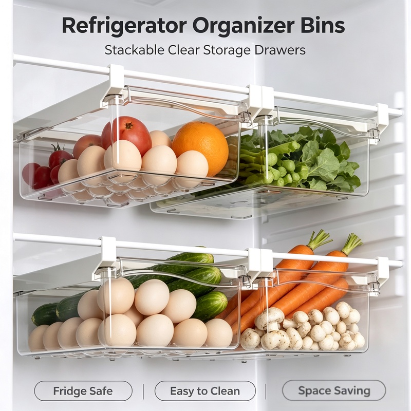 Kotak Penyimpanan Kulkas Geser - Food Storage With Dividers ulasan dan harga