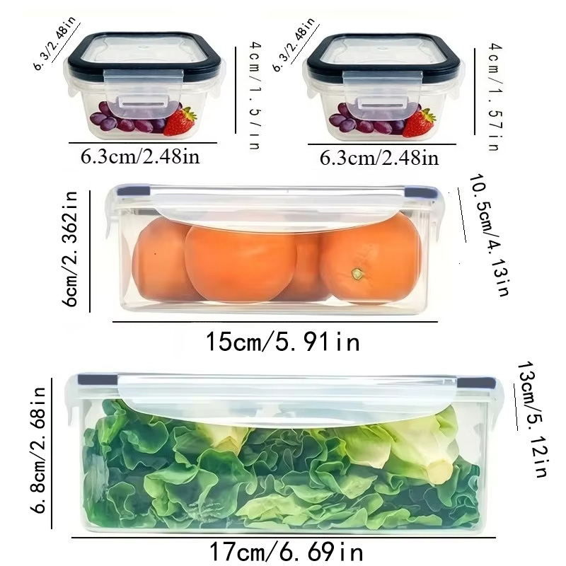 Set 8 Buah Termasuk 4 Wadah da - Food Storage With Dividers ulasan dan harga
