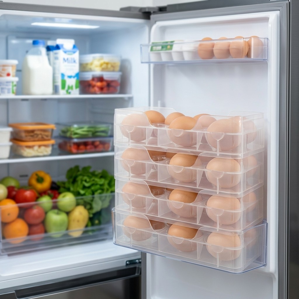 Wadah Telur yang Dapat Ditumpu - Food Storage With Dividers ulasan dan harga