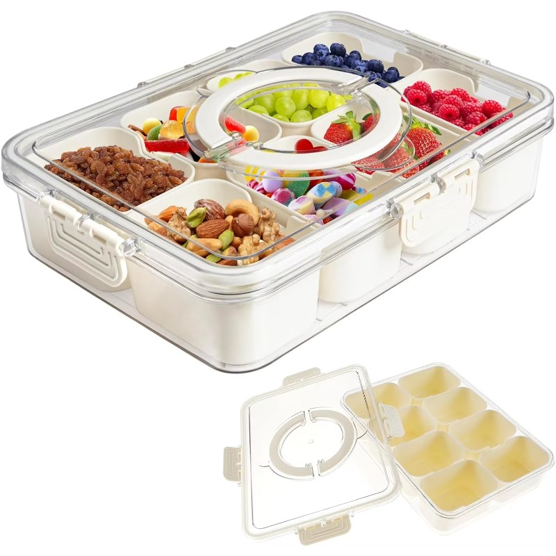 Kotak Penyaji Plastik PET deng - Food Storage With Dividers ulasan dan harga