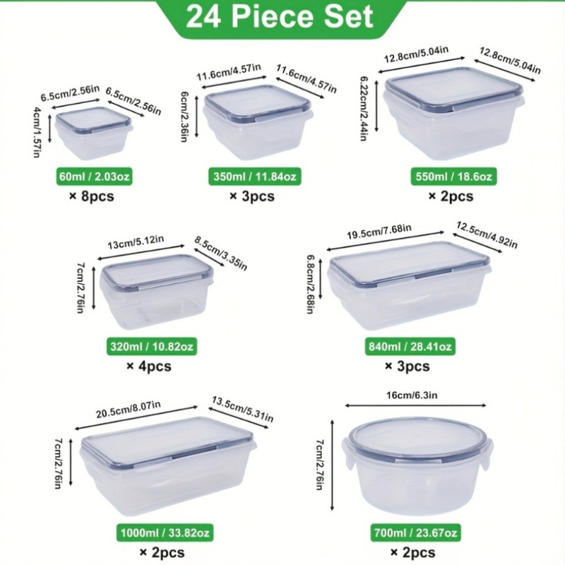 48PCS Set Wadah Penyimpanan Ma - Food Storage Meals ulasan dan harga